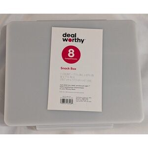 dealworthy Snack Box Unisex OS Gray Excellent 8 Compartments Microwave Safe
